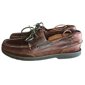 Mens Sperry Stingray 0578633 Leather Comfort 2-Eye Boat Shoes Size 8.5 Brown